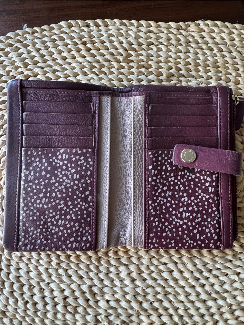 Radley London Burgundy Leather Zip-Around Wallet - Picture 4 of 7